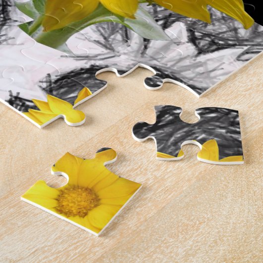 Sunflower Jigzaag Puzzle Legpuzzel (Zijkant)