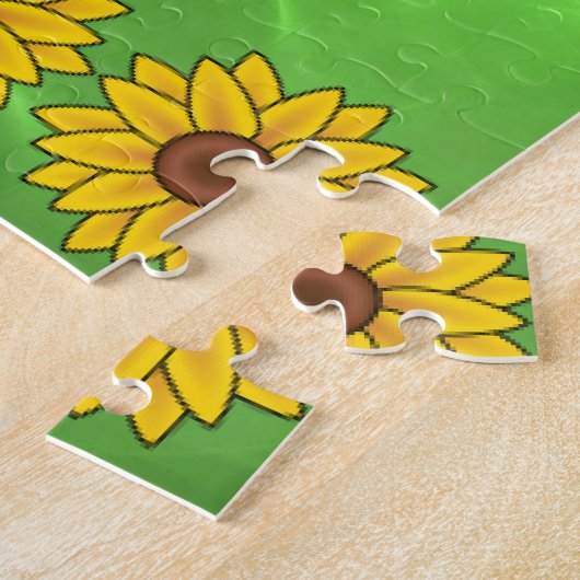 Sunflower Jigzaag Puzzle Legpuzzel (Zijkant)