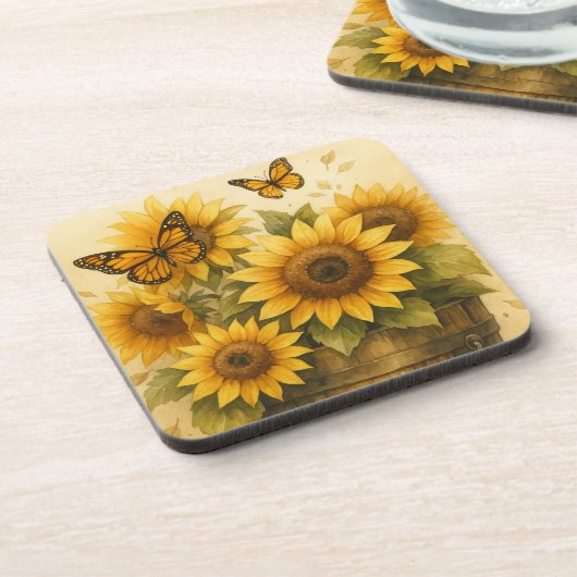 Sunflower Journal Bier Onderzetter (Linkerzijde)