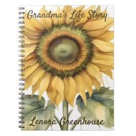 Sunflower Journal Grandma’s Life Story, Sunflower  Notitieboek