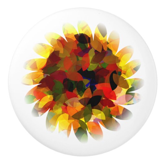 SUNFLOWER KERAMISCHE KNOP (Voorkant)