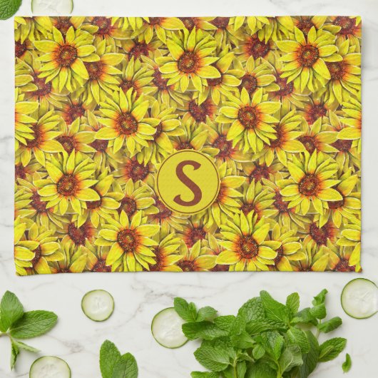 Sunflower Kitchen Towel Theedoek (Gevouwen)