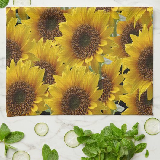 Sunflower Kitchen Towel Theedoek (Gevouwen)
