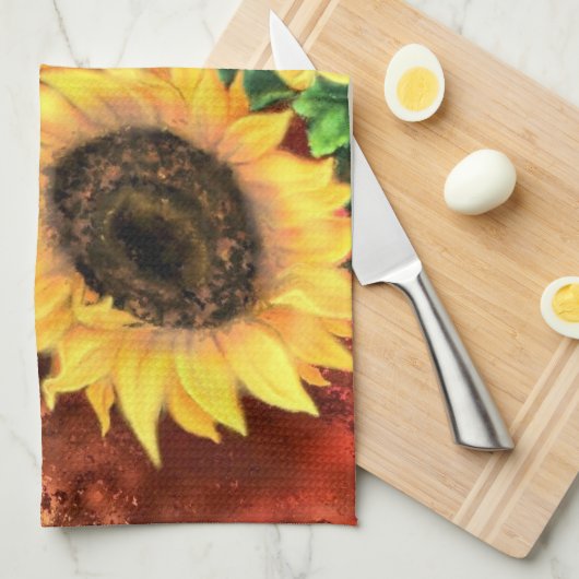 Sunflower Kitchen Towel Theedoek (Quarter Fold)