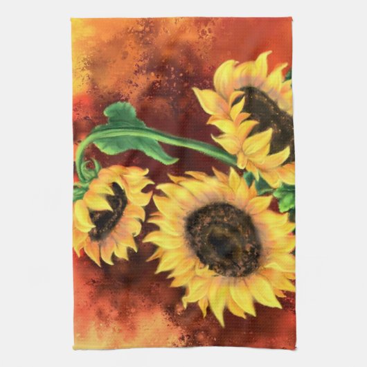 Sunflower Kitchen Towel Theedoek (Verticaal)