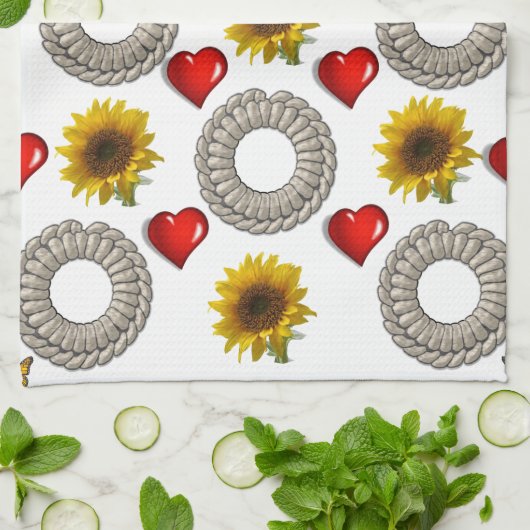Sunflower Kitchen Towel Theedoek (Gevouwen)