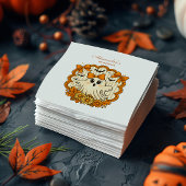 Sunflower Lace Ghost Halloween 1st Birthday Servet
