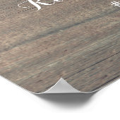 Sunflower Lace Wood Rustic Wedding Welcome Sign Poster (Hoek)