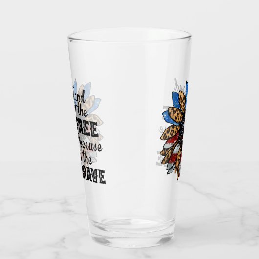 Sunflower Land of the Free Because of the Brave Glas (Rechts)