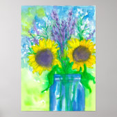 Sunflower Lavender Bouquet Poster (Voorkant)
