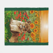 Sunflower Leo Fleece Deken (Voorkant (Horizontaal))