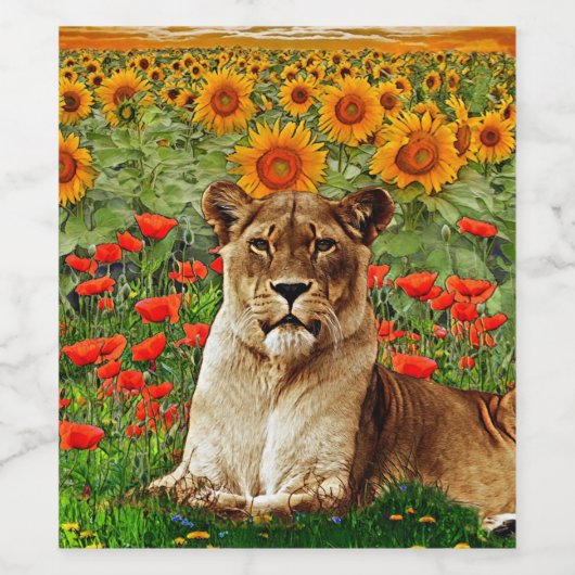 Sunflower Leo Wijn Etiket (Enkel label)