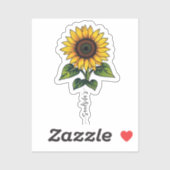 Sunflower leopard Handwritten Name Sticker (Vel)