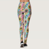 Sunflower & Leopard Heart Rainbow Leggings (Achterkant)