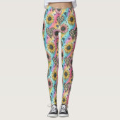 Sunflower & Leopard Heart Rainbow Leggings (Voorkant)