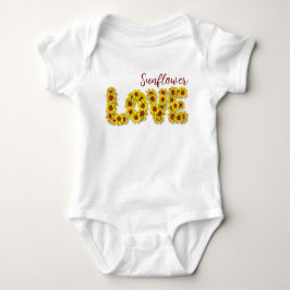 Sunflower Love Baby Bodysuit
