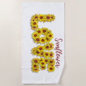 Sunflower Love Beach Towel Strandlaken (Voorkant)