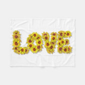 Sunflower Love Fleece Blanket Deken (Voorkant (Horizontaal))