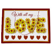 Sunflower Love Gift Bag Groot Cadeauzakje (Voorkant)