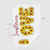 Sunflower Love Golf Towel Golfhanddoek (Insitu)