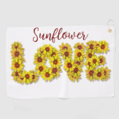 Sunflower Love Golf Towel Golfhanddoek (Horizontaal)