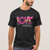 Sunflower Love Grandma Leopard Pink Mom Mama Mothe T-shirt (Voorkant)
