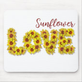 Sunflower Love Mouse Pad Muismat (Voorkant)