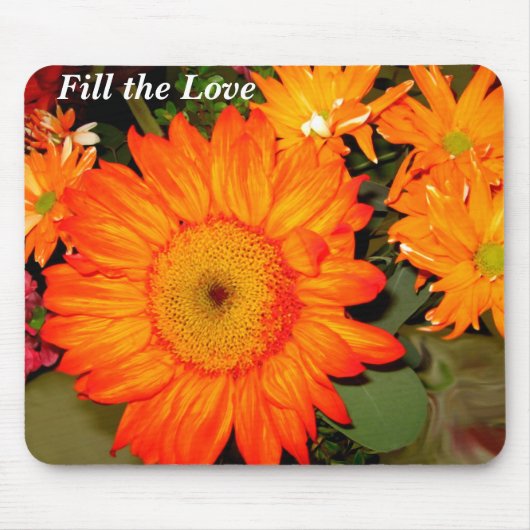 Sunflower Love_ Mousepad Muismat (Voorkant)