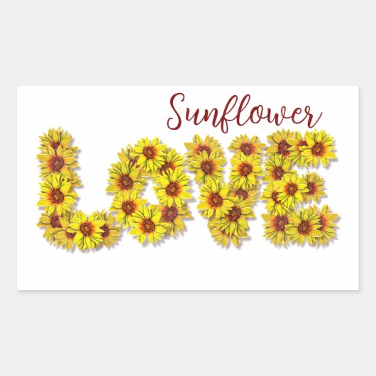 Sunflower Love Sticker (Voorkant)