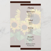 Sunflower Love Wedding Menu (Voorkant / Achterkant)