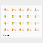 Sunflower Love Wedding Ronde Sticker (Vel)