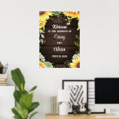 Sunflower Love: Welkom bij ons huwelijk Poster (Thuiskantoor)