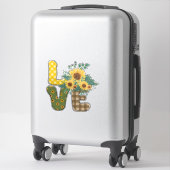 Sunflower Love Word Sticker (Koffer)