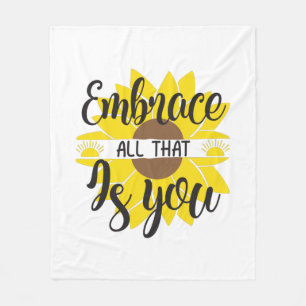 Sunflower Lover   Embrace All That As You Fleece Deken