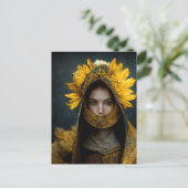 Sunflower Maiden Briefkaart (Staand voorkant)