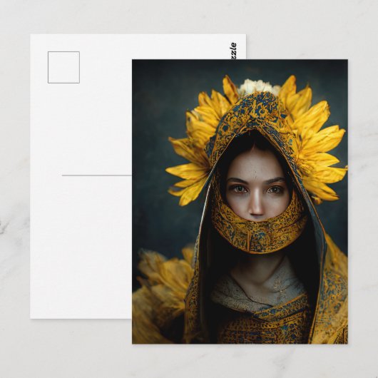 Sunflower Maiden Briefkaart (Voorkant / Achterkant)