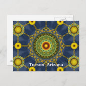 Sunflower Mandala Array Briefkaart (Voorkant / Achterkant)