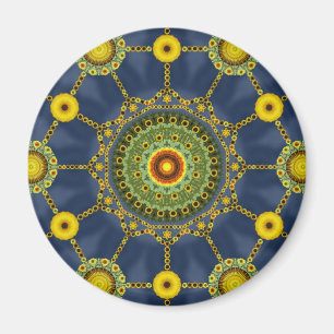 Sunflower Mandala Array Magnet