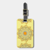 Sunflower Mandala Bagagelabel (Voorkant verticaal)