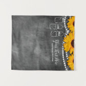 Sunflower Mason Jar Photo Booth Backdrop Wandkleed (Voorkant (horizontaal))