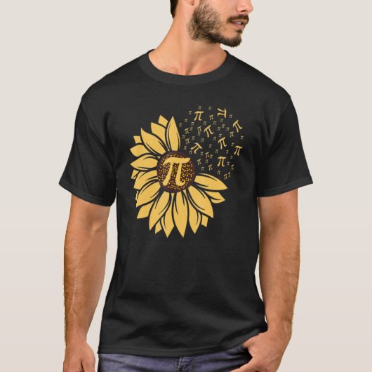 Sunflower Math Nerd Shirt Pi Symbol T shirt Pi Day (Voorkant)