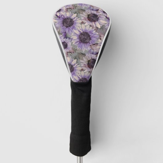 Sunflower Mauve Pattern Golfheadcover (Voorkant)