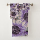 Sunflower Mauve Patterned Bad Handdoek (Insitu)