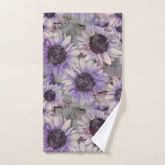 Sunflower Mauve Patterned Bad Handdoek (Handdoek)