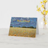 Sunflower Meadow Art Verjaardag Kaart (Gele Bloem)