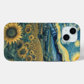 Sunflower Meadow in the Starry Night Case-Mate iPhone Case (Achterkant (horizontaal))