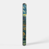 Sunflower Meadow in the Starry Night iPhone 15 Case (Rechterkant)
