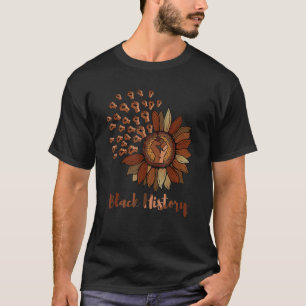 Sunflower Melanin African American Black History M T-shirt