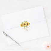 Sunflower Memorial Funeral Seed Packet Ronde Sticker (Envelop)