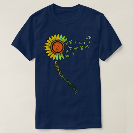 Sunflower Mental Health Awareness Supporter Graphi T-shirt (Design voorkant)